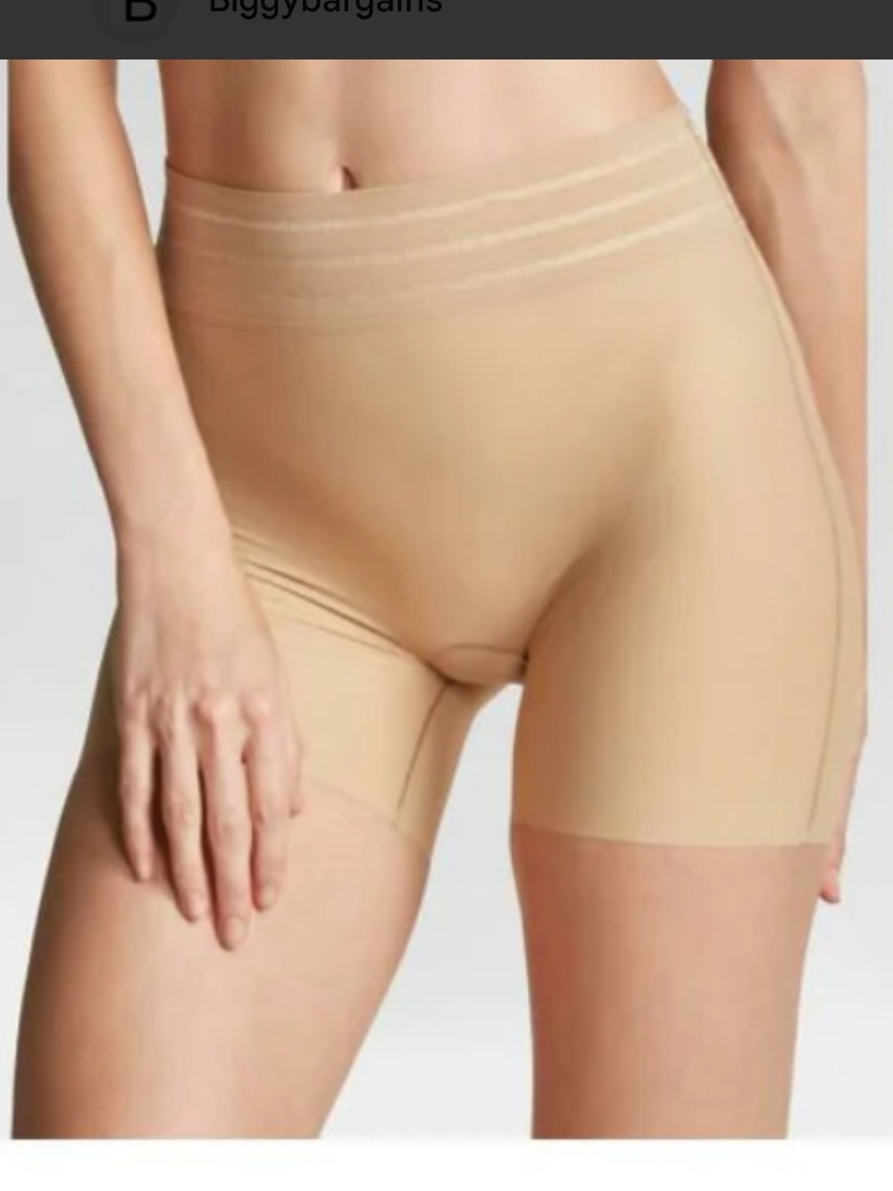 SPANX High-Waist Shaping Bike Shorts — tan sz XL compression